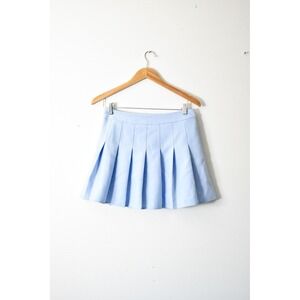 Fashion New Quality Pleated Skort Women L Blue Excellent Preppy Mini Tennis